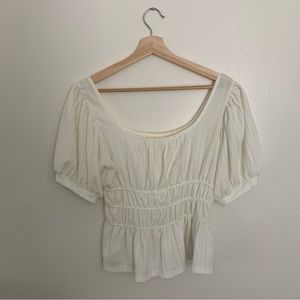 Maeve Peasant Top white